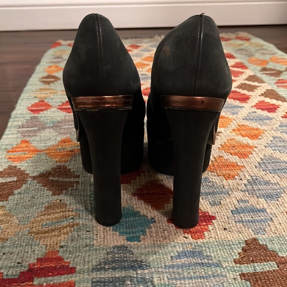 Acne Studios Black Suede Platform Heels - Picture 3 of 6